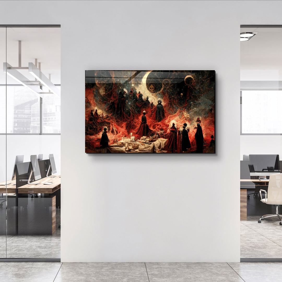 ・"Meeting on the Dark Side"・Secret World Collection Glass Wall Art