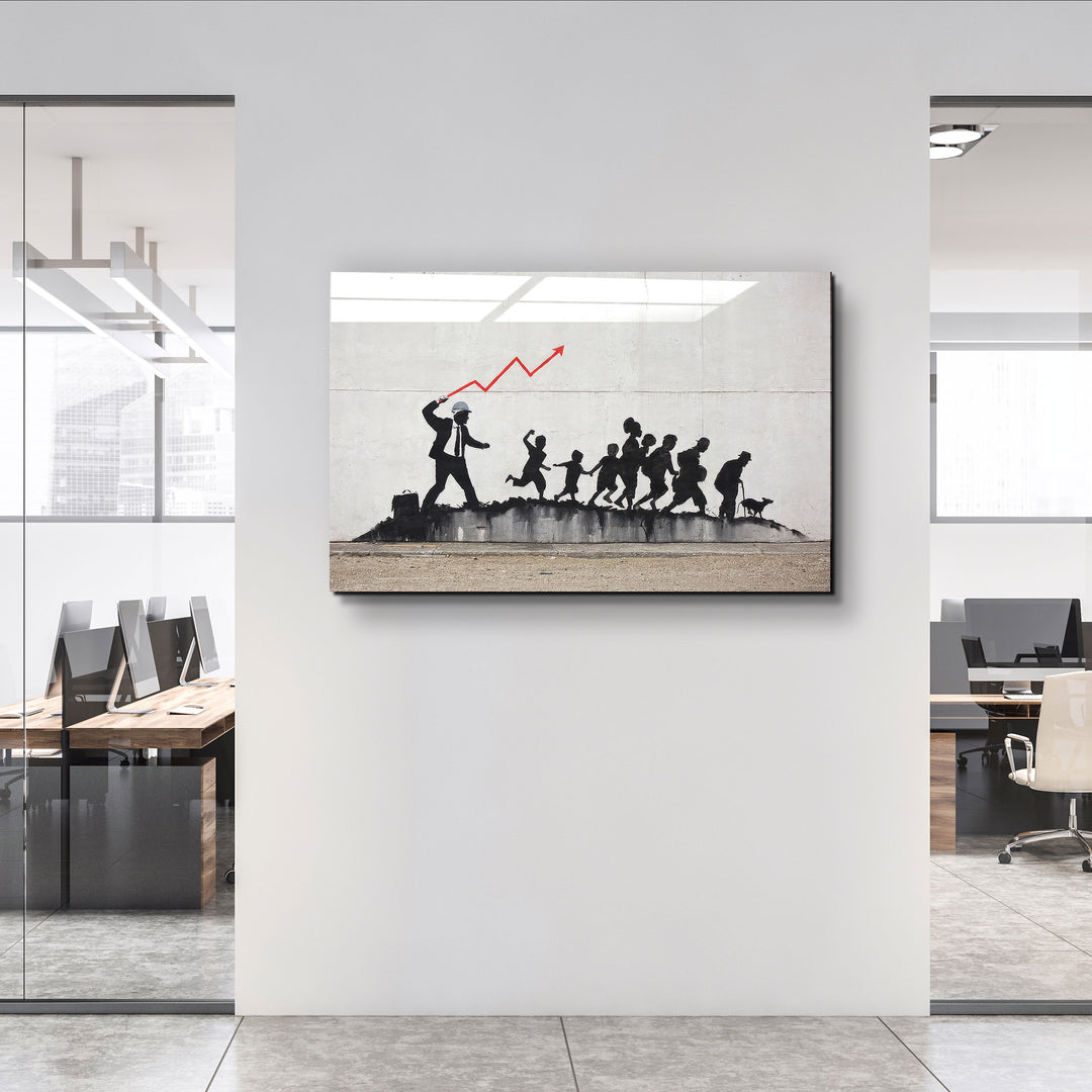 ・"Banksy - Noname"・Designer's Collection Glass Wall Art