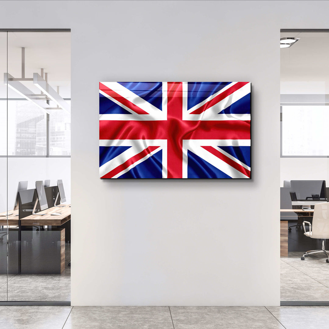 ・"UK Flag"・Glass Wall Art