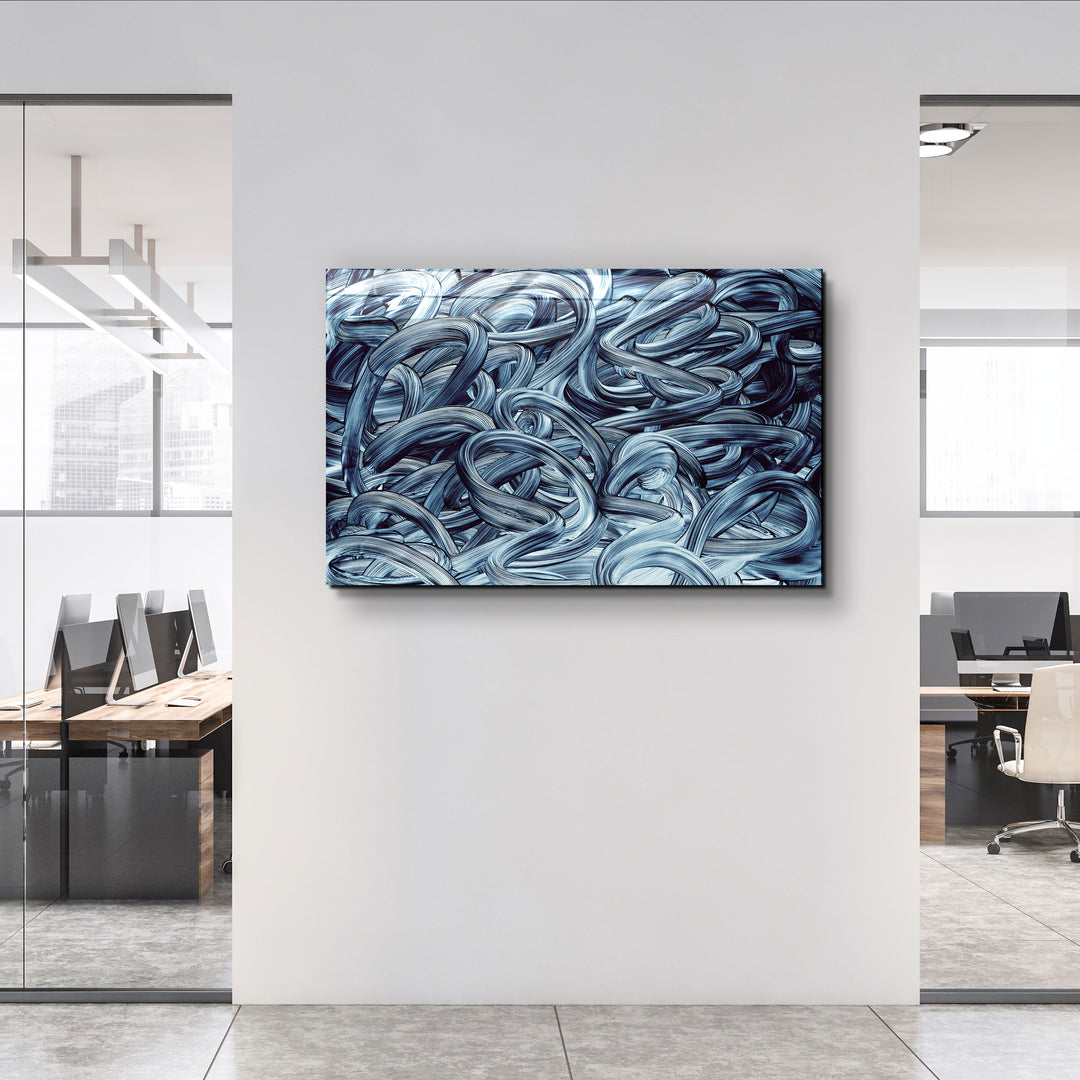 ・"Brush Strokes"・Glass Wall Art