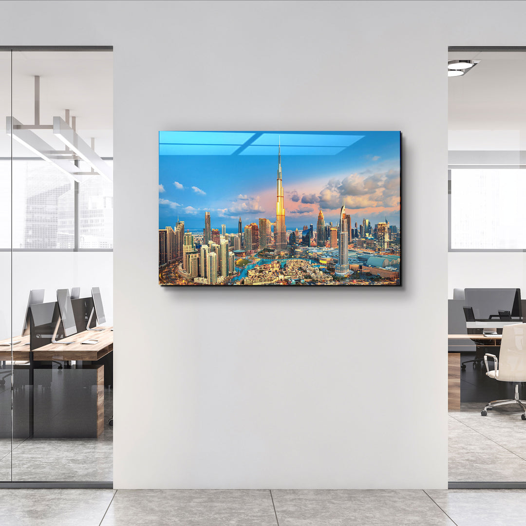 ・"Dubai Sykline - UAE"・Glass Wall Art