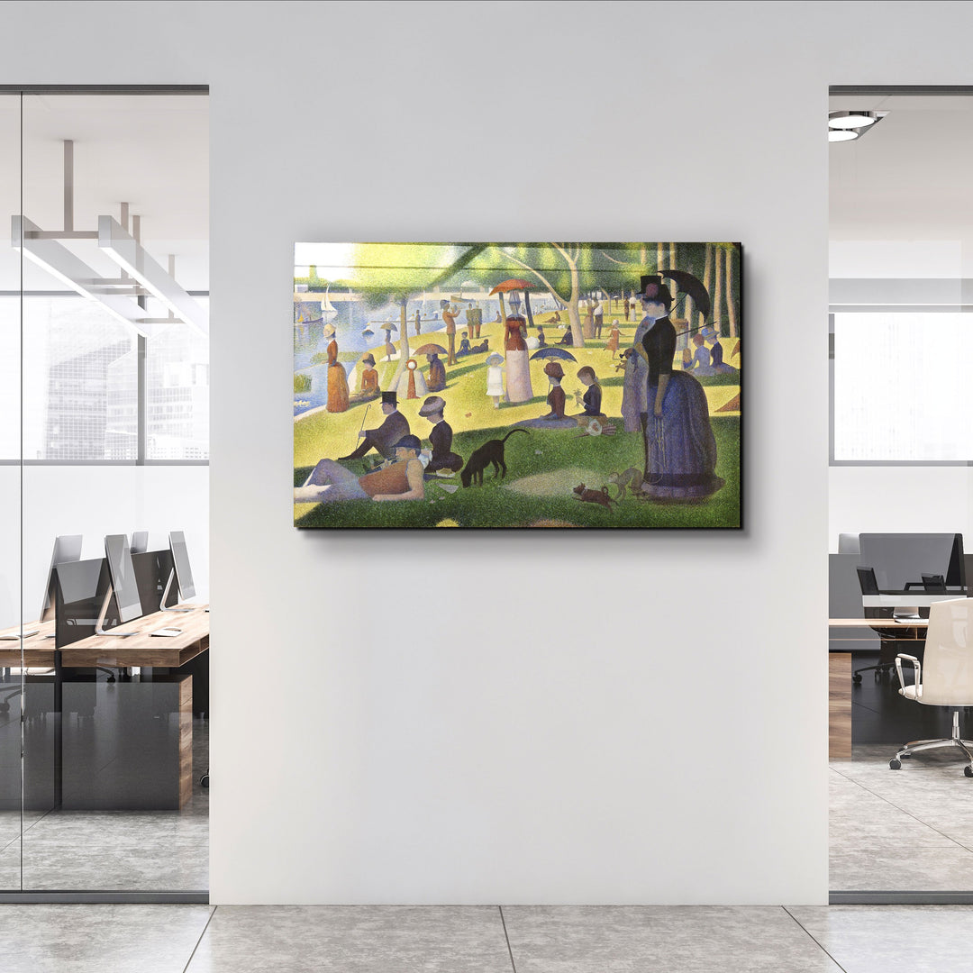 ・"A Sunday on La Grande Jatte (1884) by Georges Seurat"・Glass Wall Art | Artdesigna Glass Printing Wall Arts.