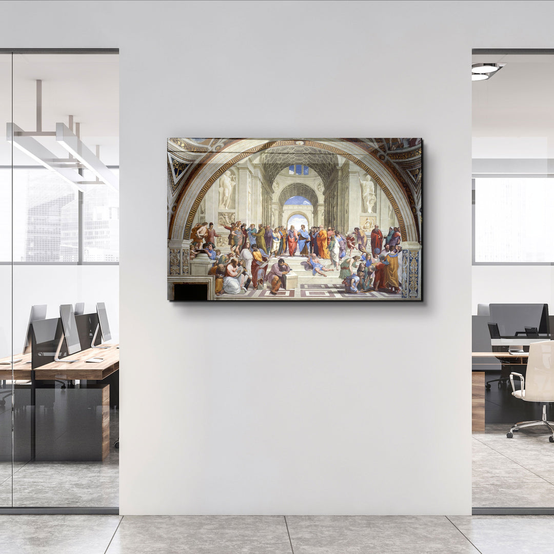 ・"Raphael's The School of Athens (1511)"・Glass Wall Art | Artdesigna Glass Printing Wall Arts.