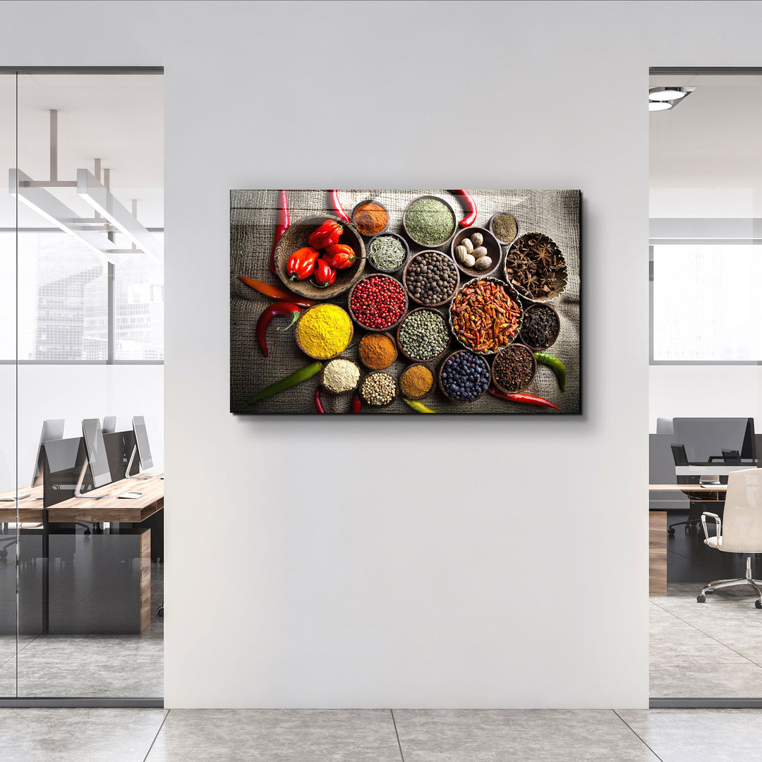 ・"Colorful Spices"・Glass Wall Art | Artdesigna Glass Printing Wall Arts.