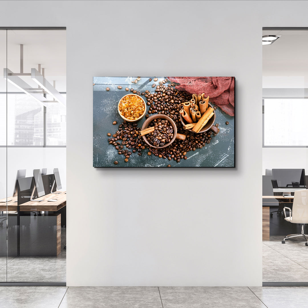 ・"Coffee Beans V3"・Glass Wall Art | Artdesigna Glass Printing Wall Arts.