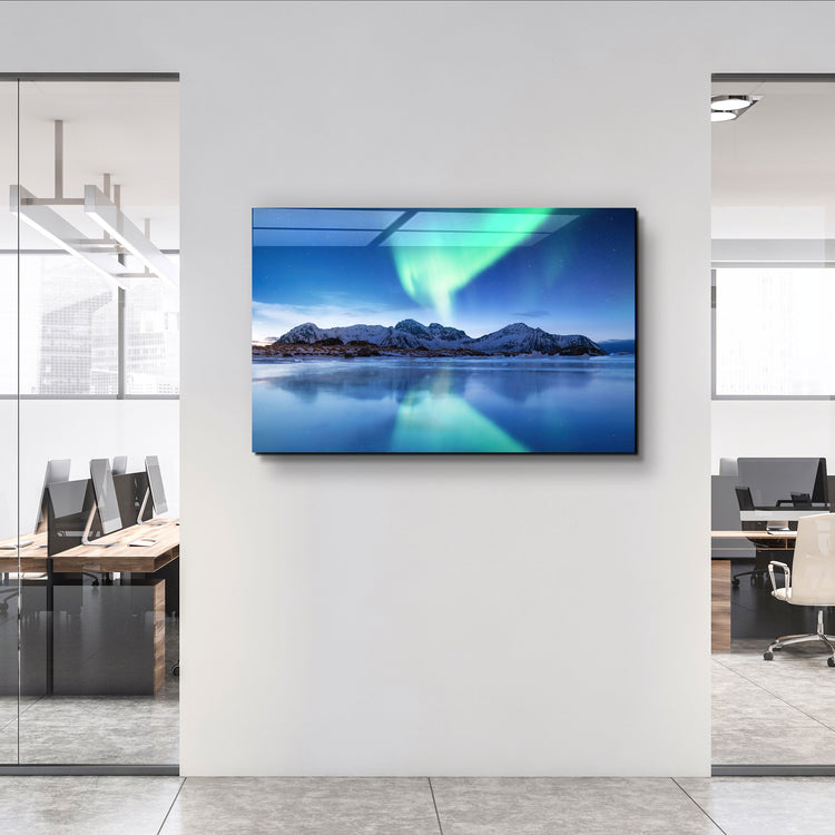 ・"Reflection Of The Northern Lights"・Glass Wall Art | Artdesigna Glass Printing Wall Arts.