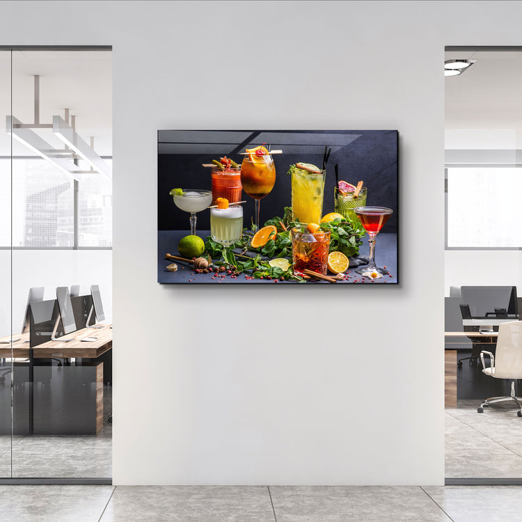 ・"Cocktails V2"・Glass Wall Art | Artdesigna Glass Printing Wall Arts.