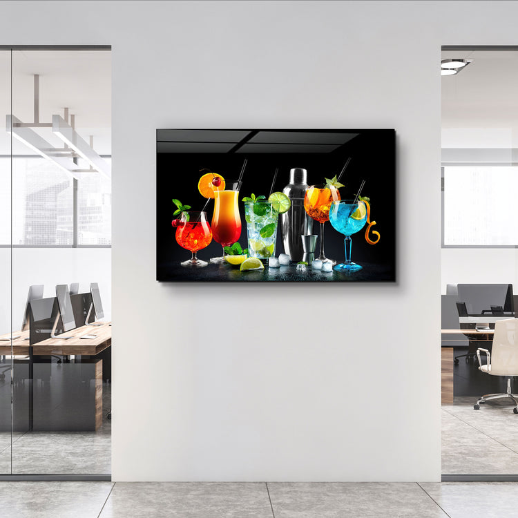 ・"Cocktails Feast"・Glass Wall Art | Artdesigna Glass Printing Wall Arts.