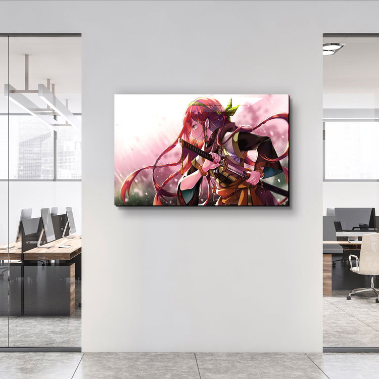 ・"The Last Woman Samurai"・Glass Wall Art | Artdesigna Glass Printing Wall Arts.