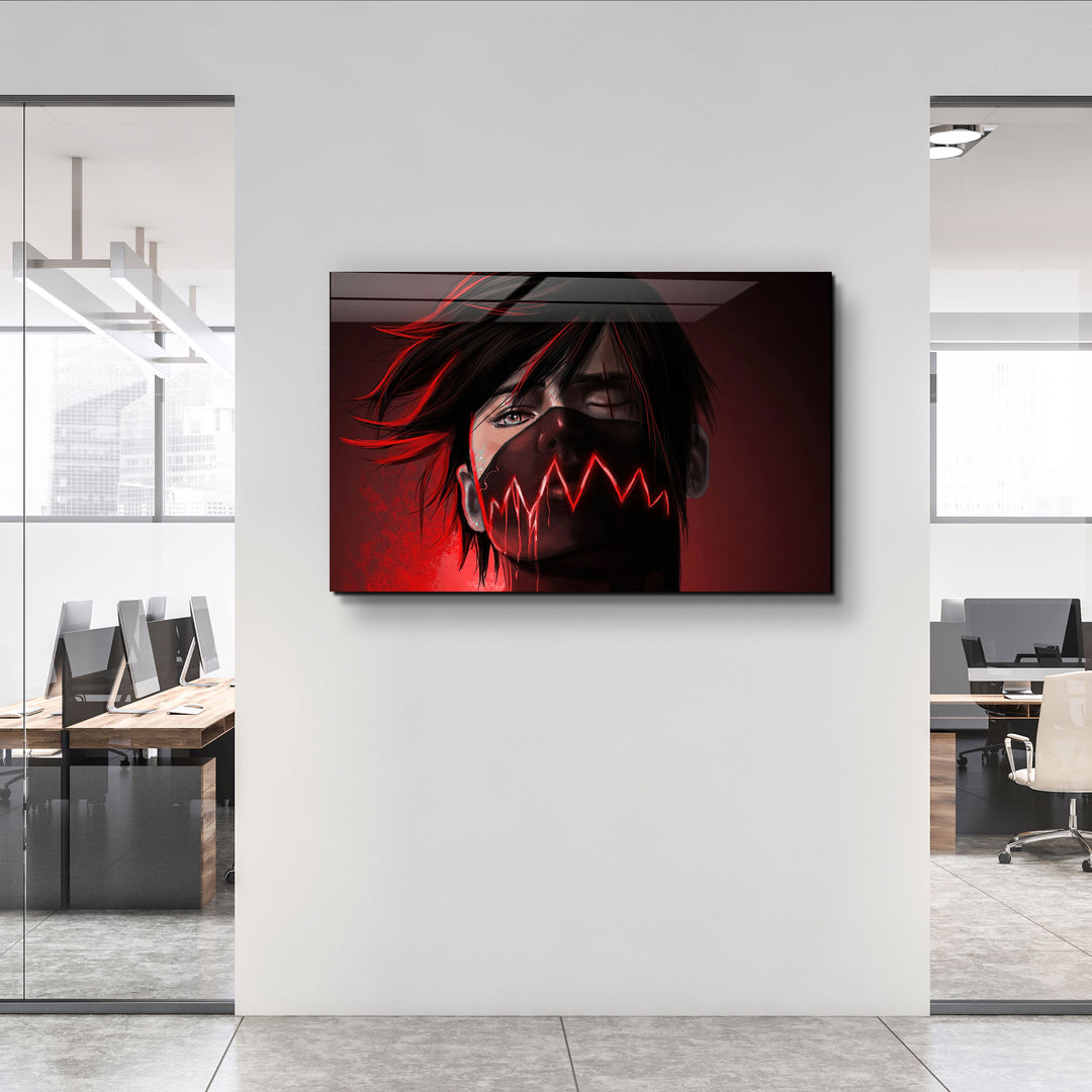 ・"The Evil Behind The Red"・Glass Wall Art | Artdesigna Glass Printing Wall Arts.