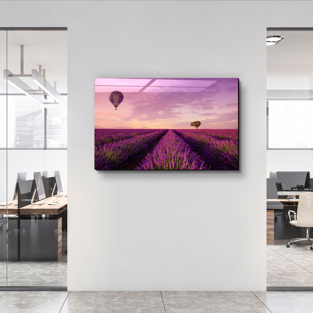 ・"Purple Sky"・Glass Wall Art | Artdesigna Glass Printing Wall Arts.