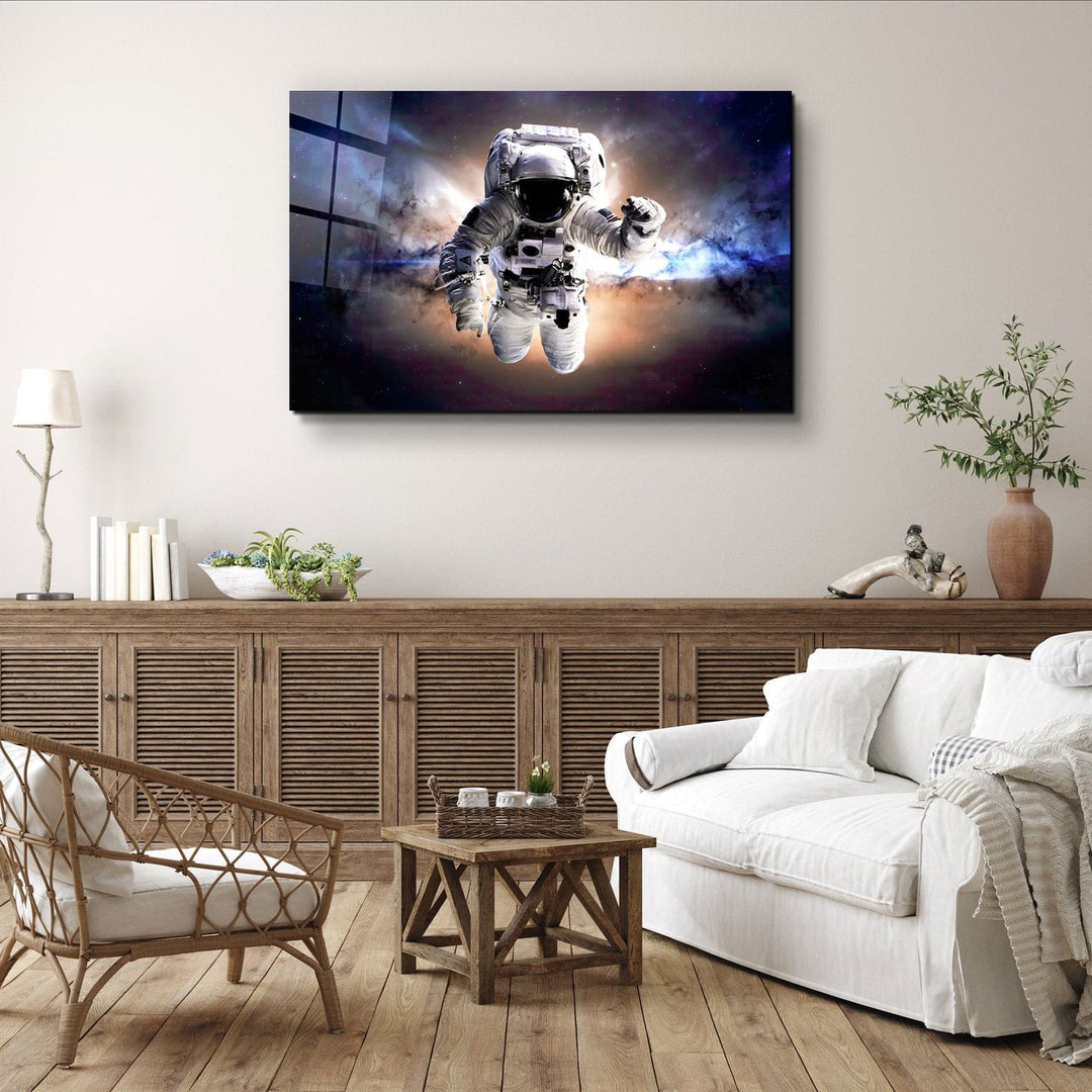 ・"Astronaut In the Space"・Glass Wall Art | Artdesigna Glass Printing Wall Arts.