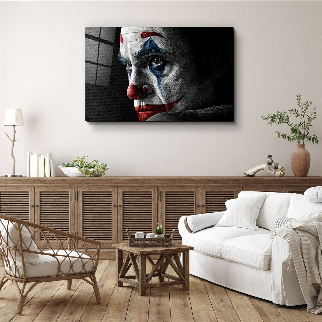 ・"Joker Face"・Glass Wall Art | Artdesigna Glass Printing Wall Arts.