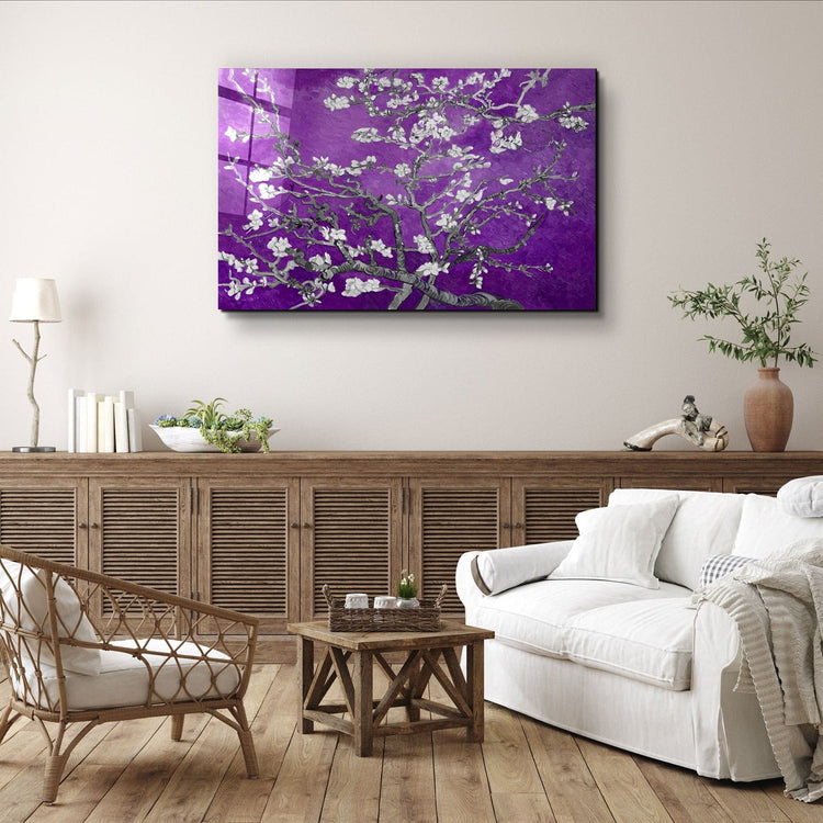 ・"Abstract Flowers V4"・Glass Wall Art | Artdesigna Glass Printing Wall Arts.