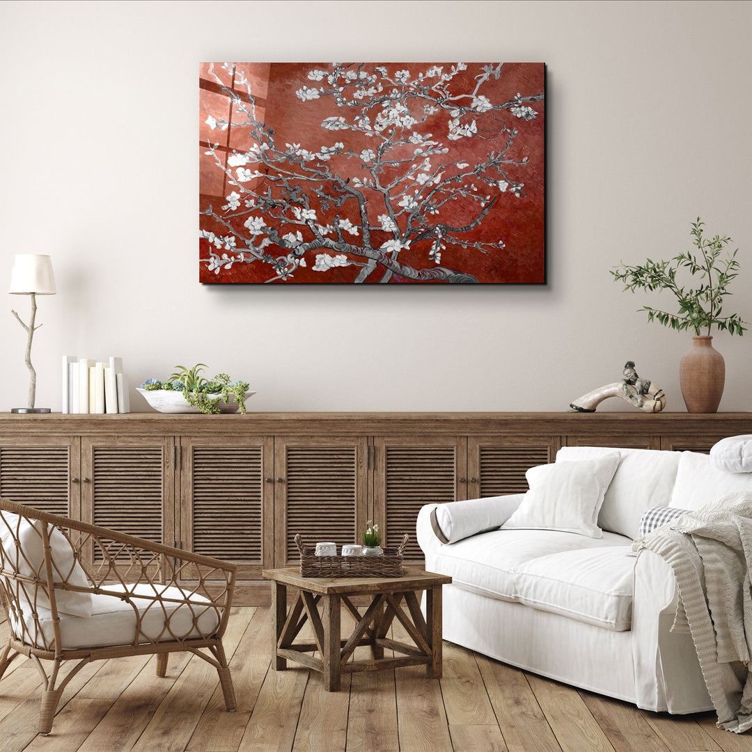 ・"Abstract Flowers V5"・Glass Wall Art | Artdesigna Glass Printing Wall Arts.