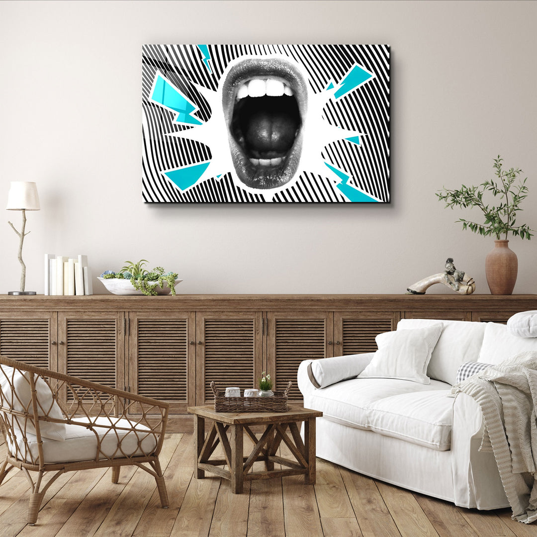 ・"Abstract Scream"・Glass Wall Art | Artdesigna Glass Printing Wall Arts.