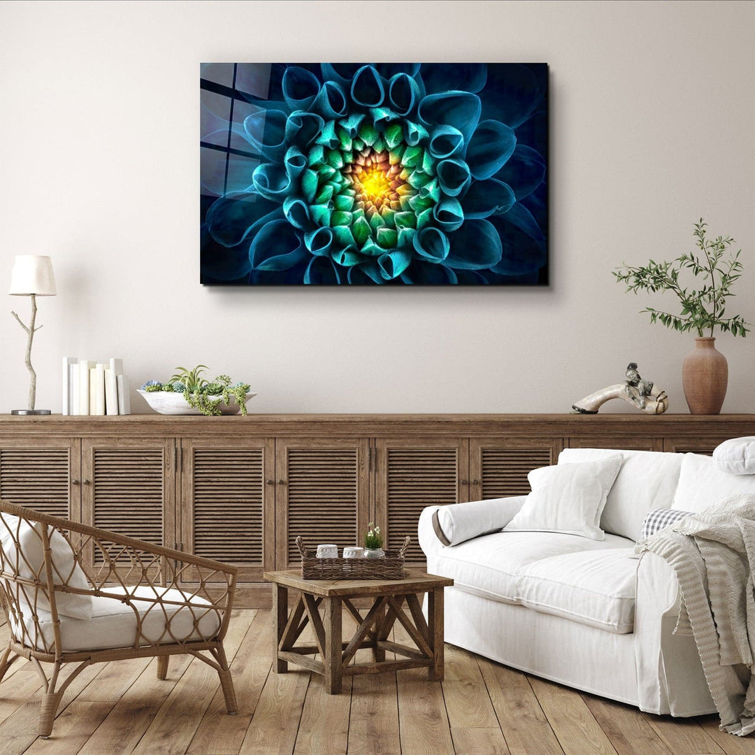 ・"Sun Inside the Flower"・Glass Wall Art | Artdesigna Glass Printing Wall Arts.