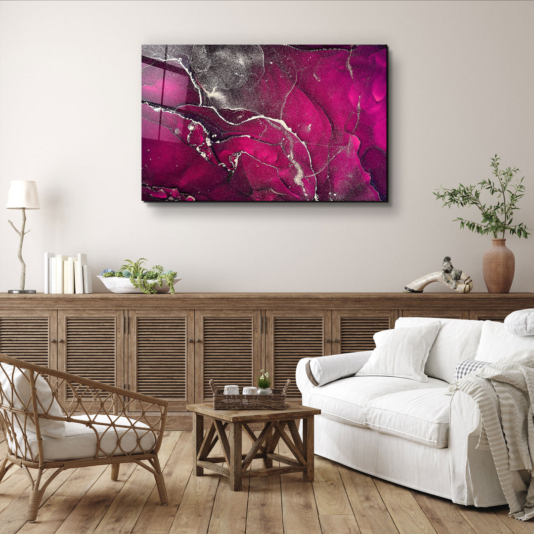 ・"Purple Wave Pattern V2"・Glass Wall Art | Artdesigna Glass Printing Wall Arts.