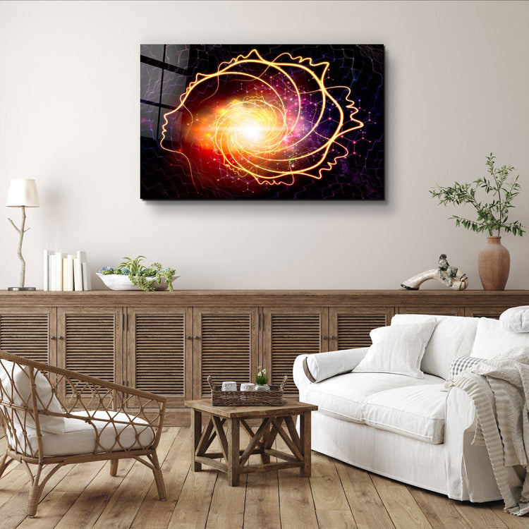 ・"Abstract Space Portrait"・Glass Wall Art | Artdesigna Glass Printing Wall Arts.