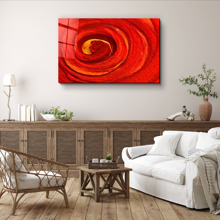 ・"Red Gradient"・Glass Wall Art | Artdesigna Glass Printing Wall Arts.