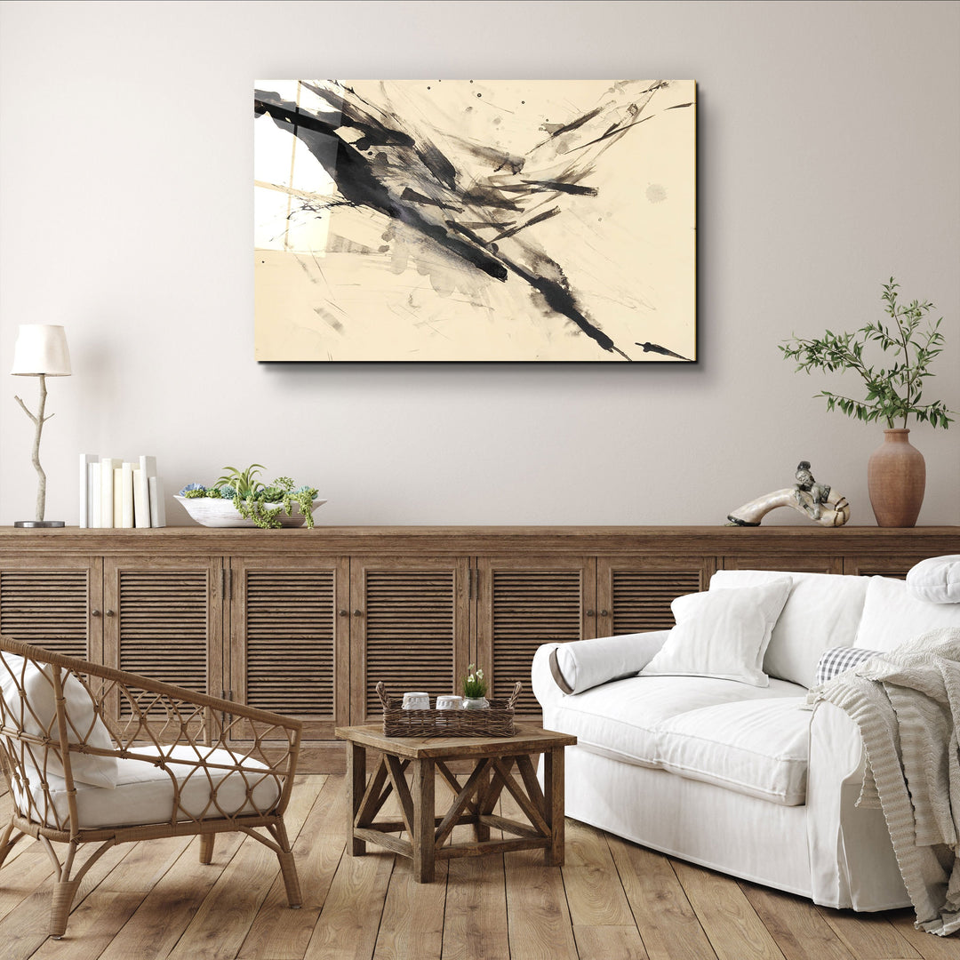 ・"Abstract Brush Strokes"・Glass Wall Art | Artdesigna Glass Printing Wall Arts.