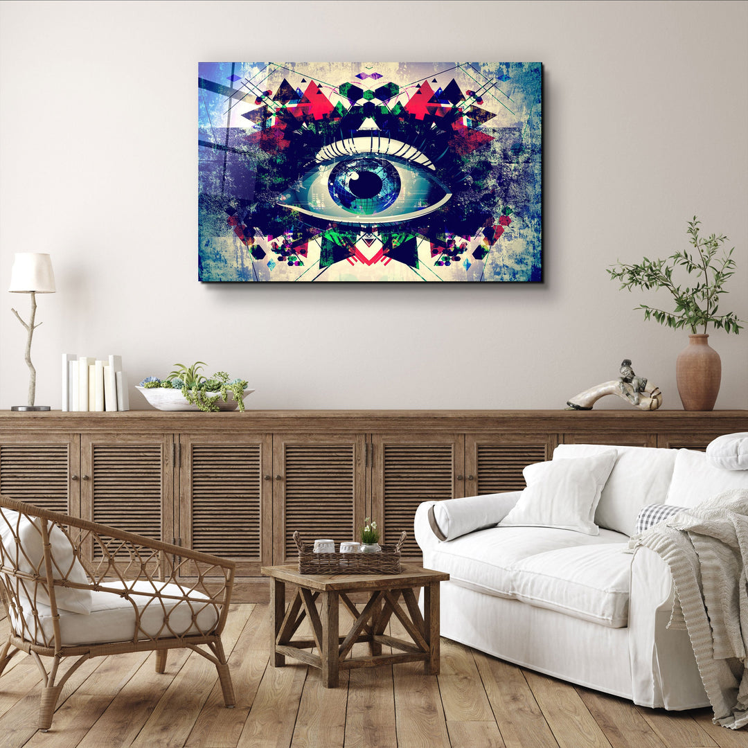 ・"Modern Eye"・Glass Wall Art | Artdesigna Glass Printing Wall Arts.