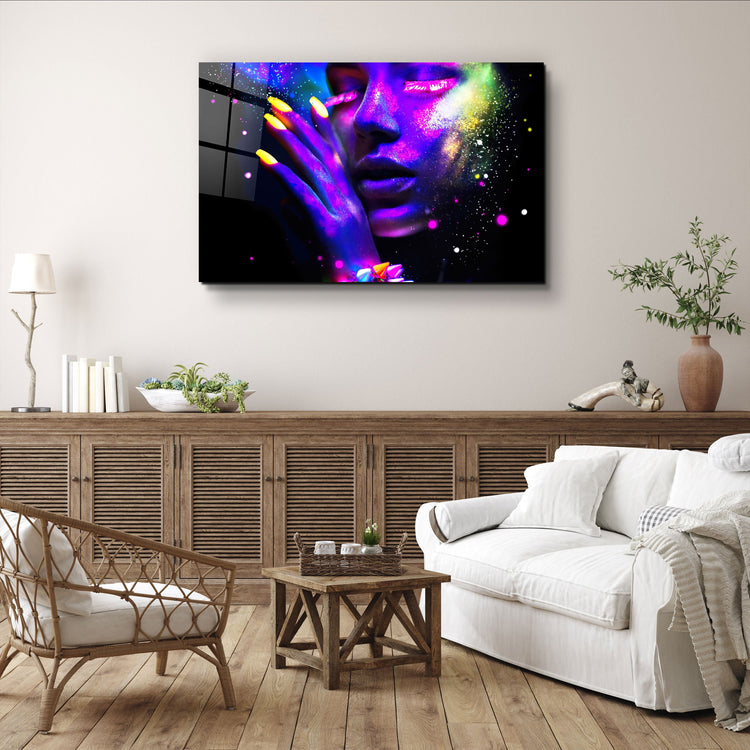 ・"Colorful Midnight"・Glass Wall Art | Artdesigna Glass Printing Wall Arts.