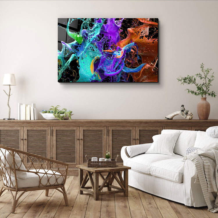 ・"Dance Of Paints"・Glass Wall Art | Artdesigna Glass Printing Wall Arts.