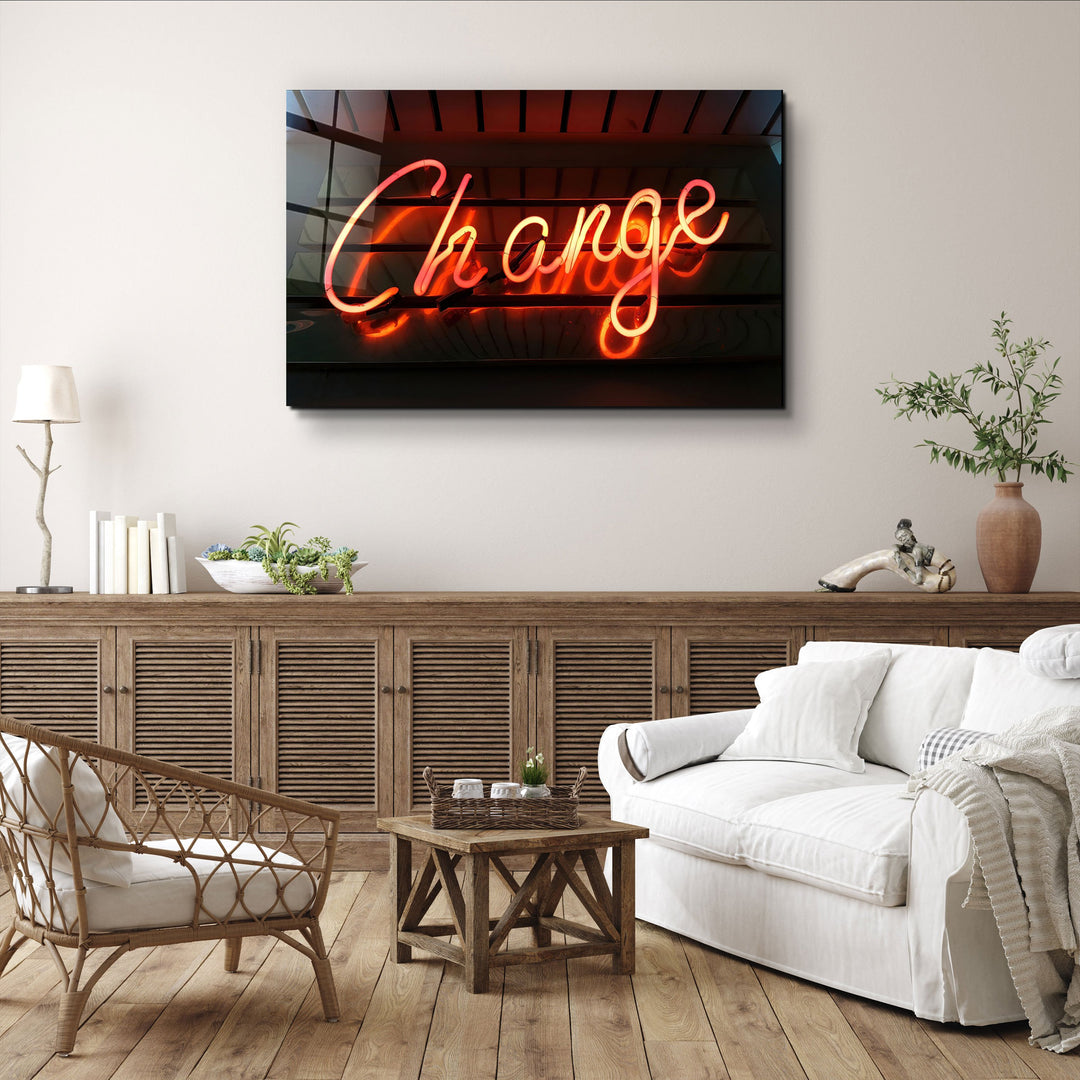 ・"Change"・Glass Wall Art | Artdesigna Glass Printing Wall Arts.