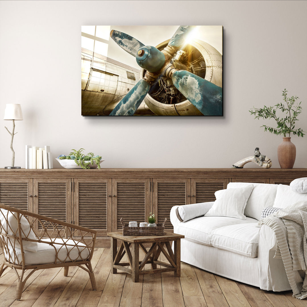 ・"The Rusty Propeller"・Glass Wall Art | Artdesigna Glass Printing Wall Arts.