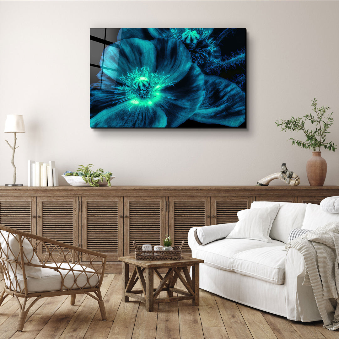 ・"Morning Glory"・Glass Wall Art | Artdesigna Glass Printing Wall Arts.