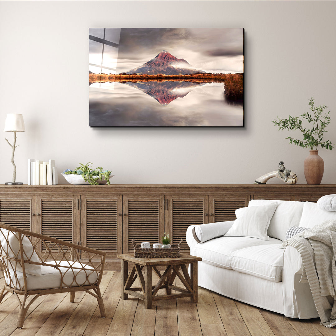 ・"The Extinct Volcano"・Glass Wall Art | Artdesigna Glass Printing Wall Arts.