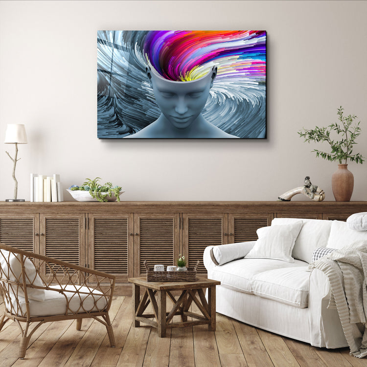 ・"Colorful Thoughts"・Glass Wall Art | Artdesigna Glass Printing Wall Arts.