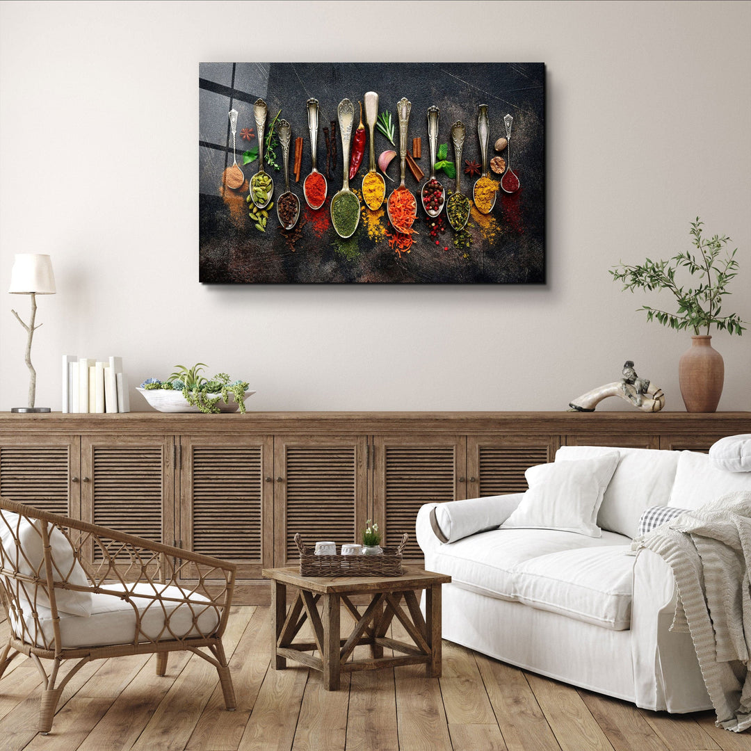 ・"Indian Spices"・Glass Wall Art | Artdesigna Glass Printing Wall Arts.