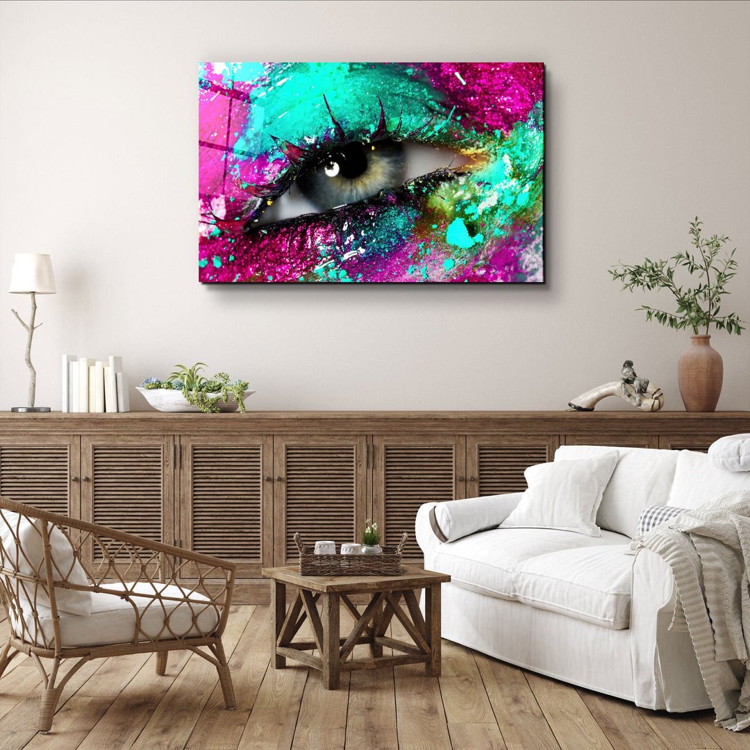 ・"Eye In Colors V1"・Glass Wall Art | Artdesigna Glass Printing Wall Arts.