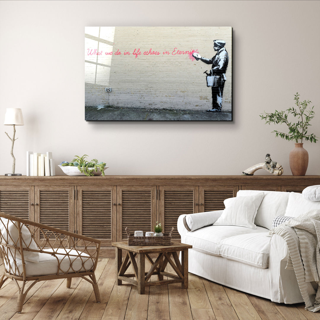 ・"Banksy - Eternity"・Glass Wall Art | Artdesigna Glass Printing Wall Arts.