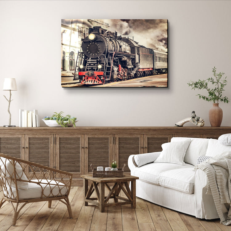 ・"Train"・Glass Wall Art | Artdesigna Glass Printing Wall Arts.