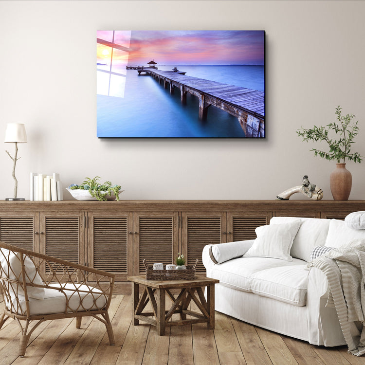 ・"Pier 3"・Glass Wall Art | Artdesigna Glass Printing Wall Arts.