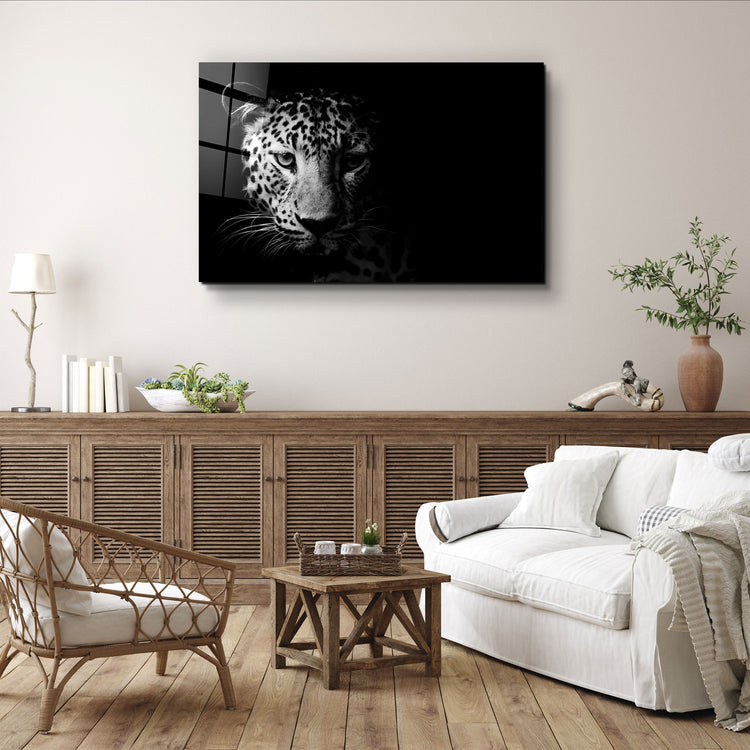 ・"Leopard"・Glass Wall Art | Artdesigna Glass Printing Wall Arts.