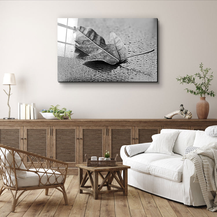 ・"The Leaf 1"・Glass Wall Art | Artdesigna Glass Printing Wall Arts.