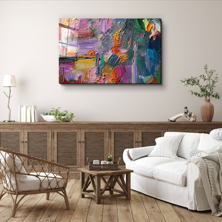 ・"Oil Paint Abstract"・Glass Wall Art | Artdesigna Glass Printing Wall Arts.