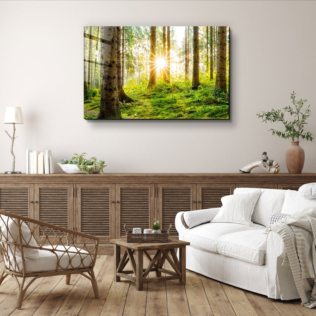 ・"The Forest"・Glass Wall Art | Artdesigna Glass Printing Wall Arts.