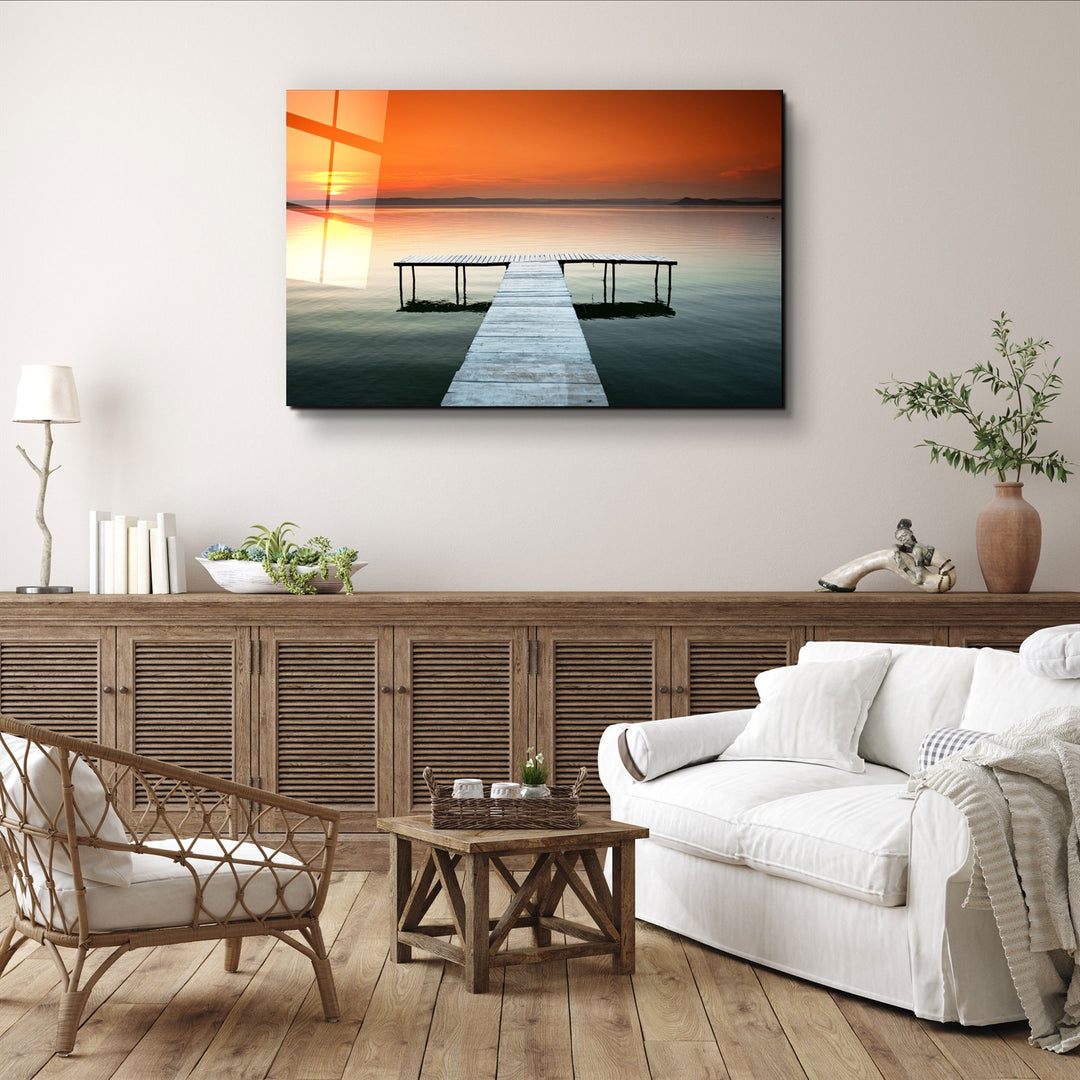 ・"Pier 7"・Glass Wall Art | Artdesigna Glass Printing Wall Arts.