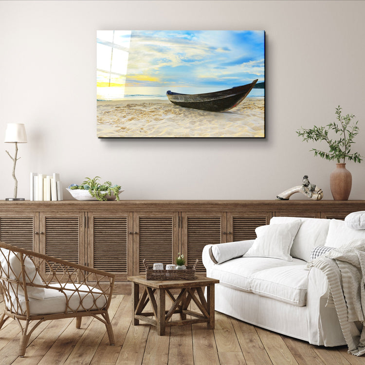 ・"SeaSide"・Glass Wall Art | Artdesigna Glass Printing Wall Arts.