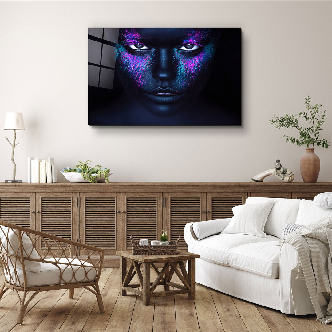 ・"Neon Freckles"・Glass Wall Art | Artdesigna Glass Printing Wall Arts.