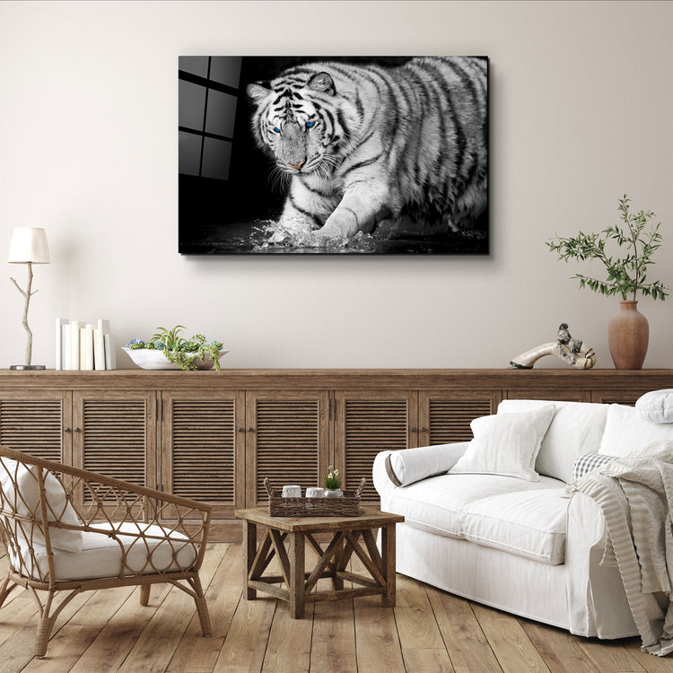 ・"Tiger 2"・Glass Wall Art | Artdesigna Glass Printing Wall Arts.