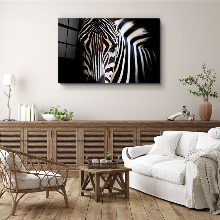 ・"Zebra"・Glass Wall Art | Artdesigna Glass Printing Wall Arts.