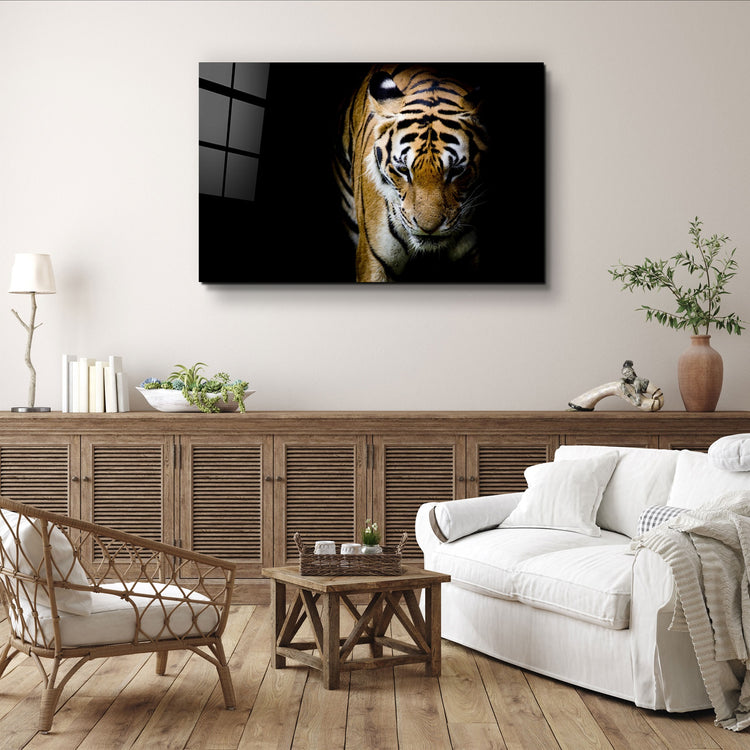 ・"Tiger 3"・Glass Wall Art | Artdesigna Glass Printing Wall Arts.