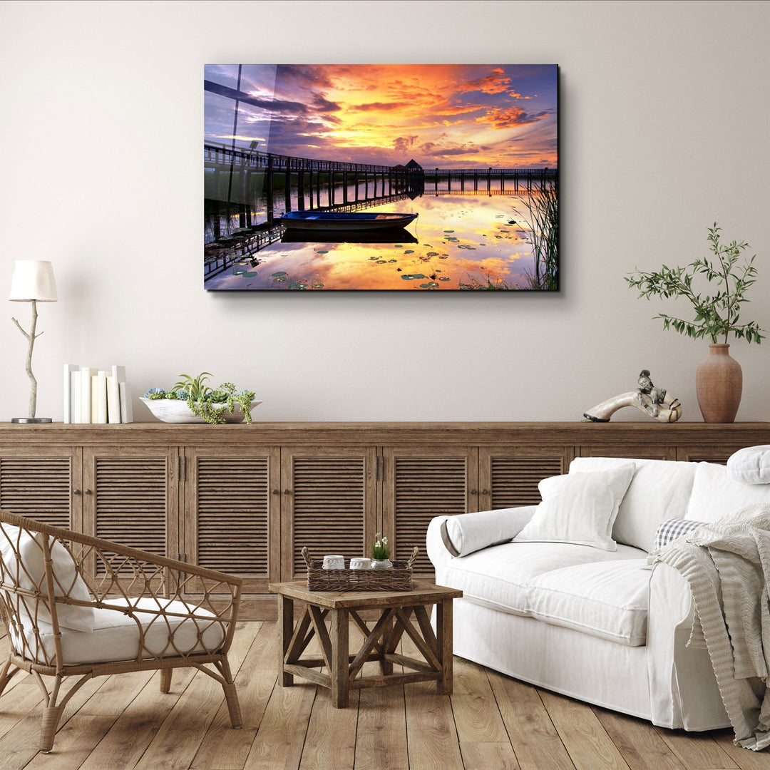 ・"Sunset 2"・Glass Wall Art | Artdesigna Glass Printing Wall Arts.