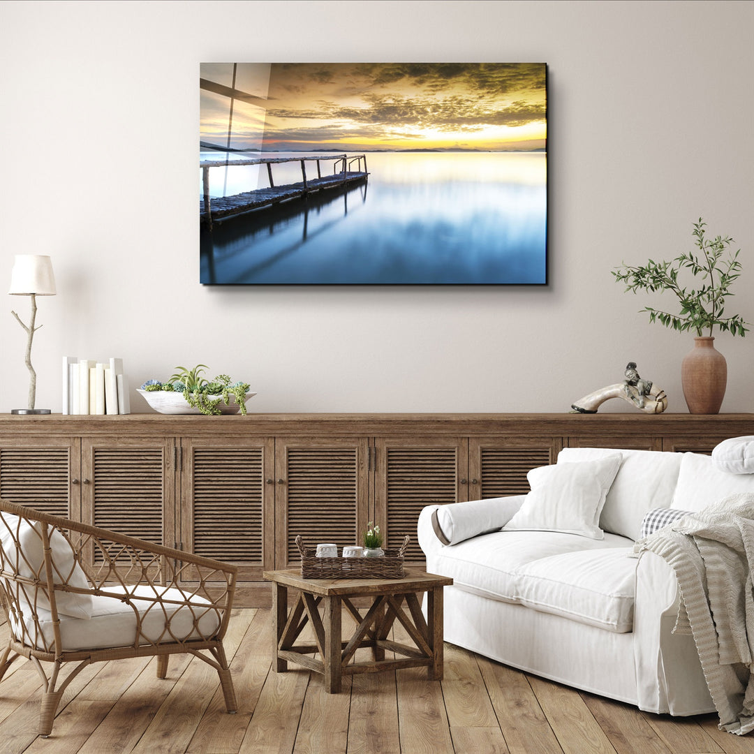 ・"Sunset on the Beach"・Glass Wall Art | Artdesigna Glass Printing Wall Arts.